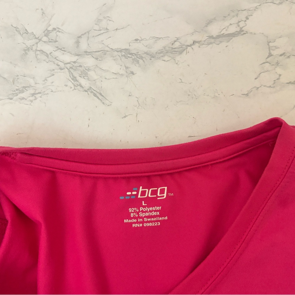 BCG Athletic Top Women’s L Pink Pullover Sleeveless Stretchy Workout Shirt - Picture 4 of 4